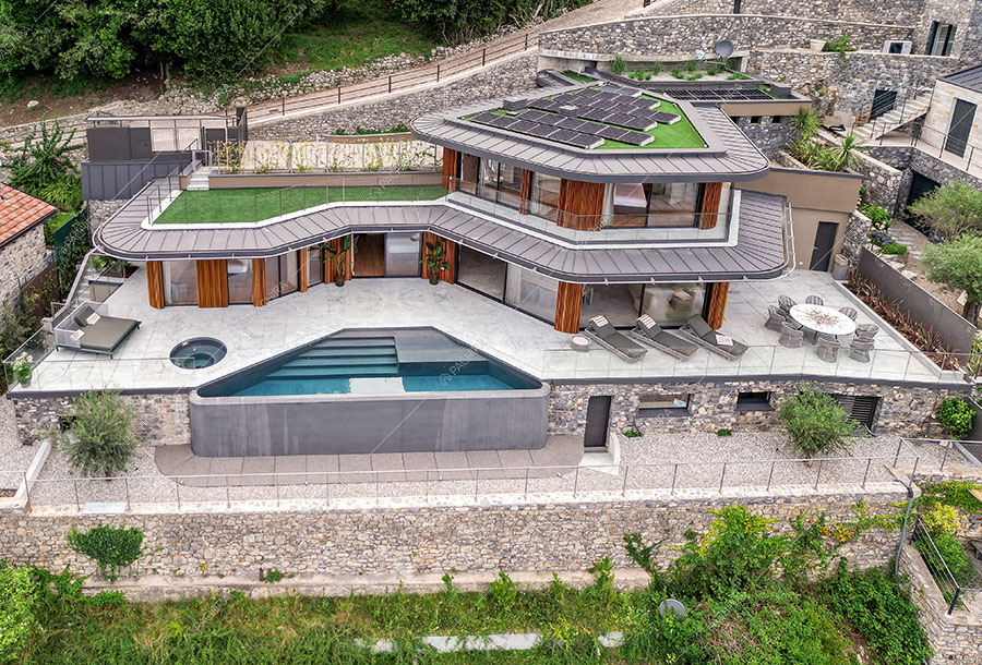 Esterni della villa Agapanto, location in stile contemporaneo a Como