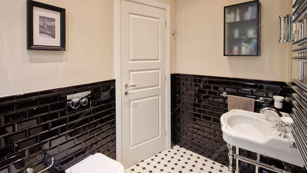 Bagno dell'appartamento Barents, location in stile contemporaneo a Roma
