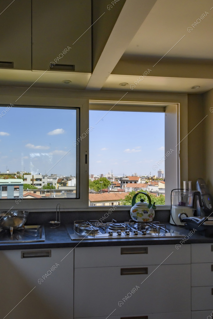 La vista dalla finestra della cucina