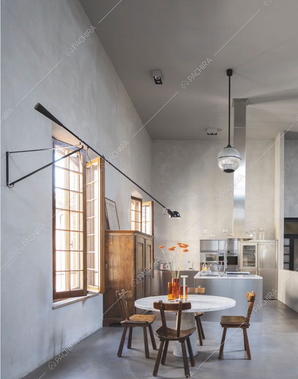 Zona living del loft Reno, location in stile contemporaneo a Reggio Emilia