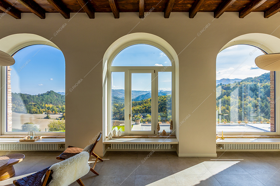 Salone della villa Zinco, location in stile country a Pavia