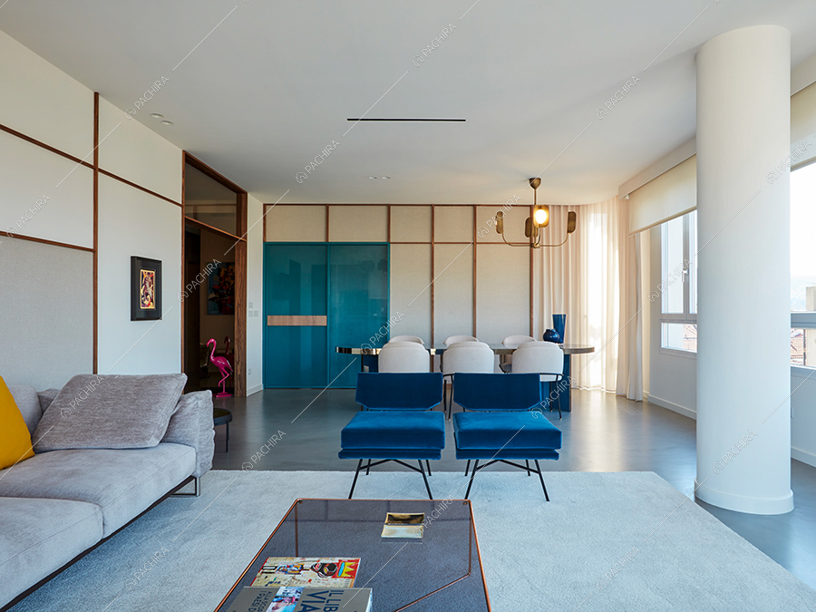 Sala dell'appartamento Olivina, location in stile moderno a Torino
