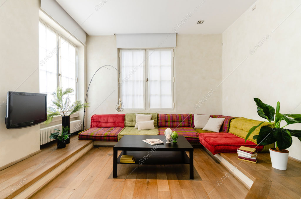 Salotto dell'appartamento Agrellite, location in stile moderno a Milano