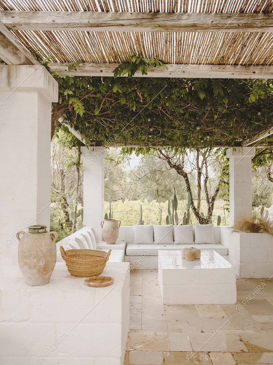 Veranda della masseria Giava, location in stile rustico a Brindisi